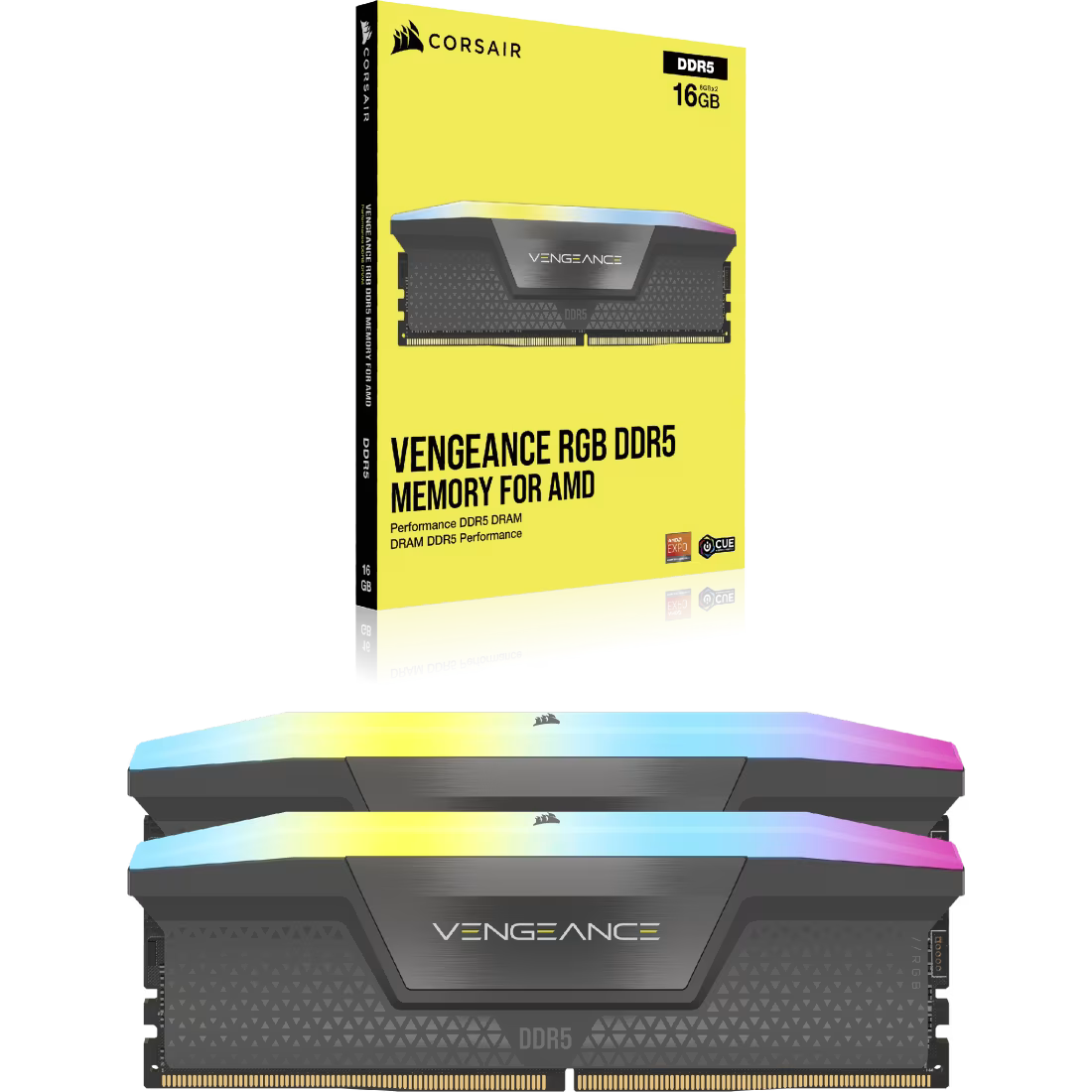 CORSAIR VENGEANCE RGB 32 GO (2X 16 GO) DDR5 6000 MHZ